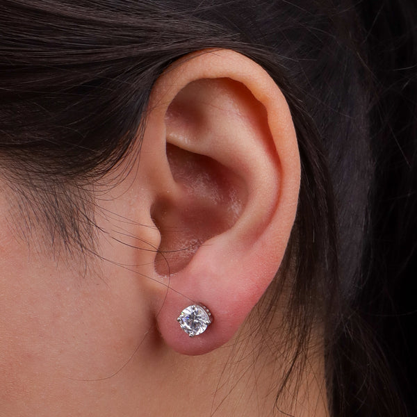 Silver CZ Round Shape Set