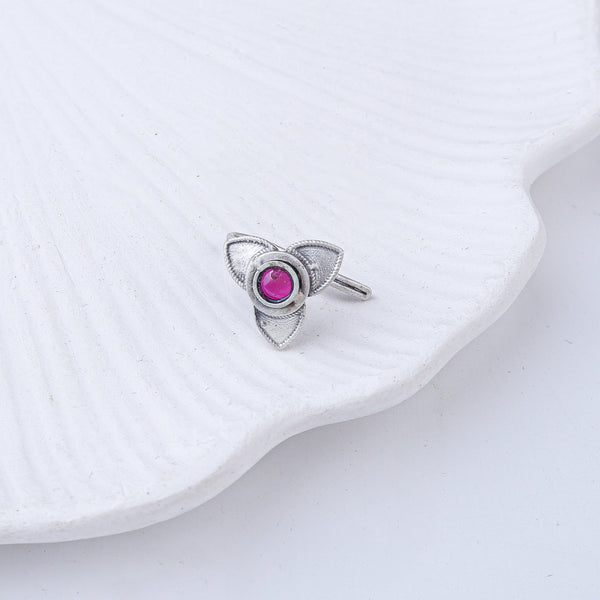 Petal Oxidized Silver Earcuff (Single)