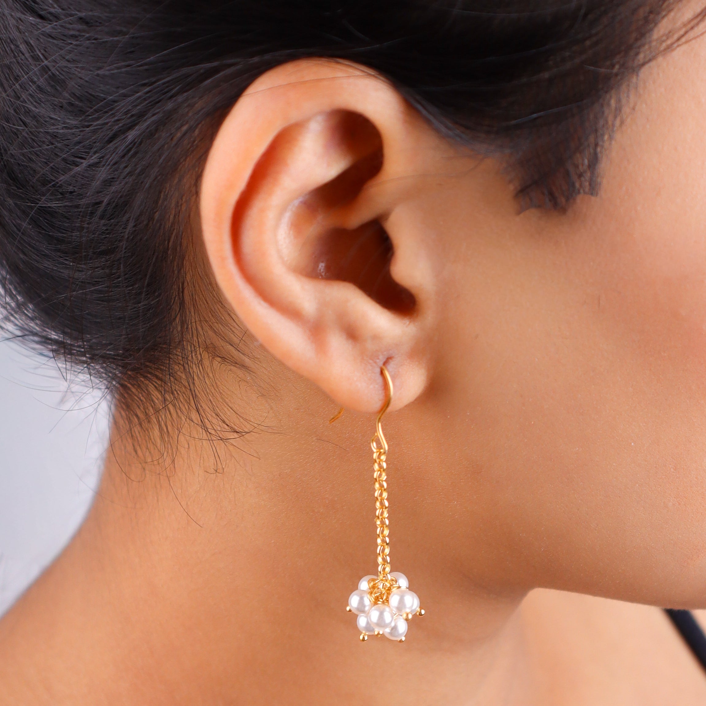 Pearl Bunch Earrings | 22K Gold-Plated | 92.5 Silver