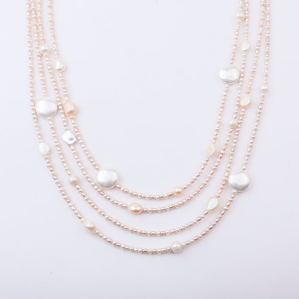 Aadyaa Luxe Pearl Veil Necklace