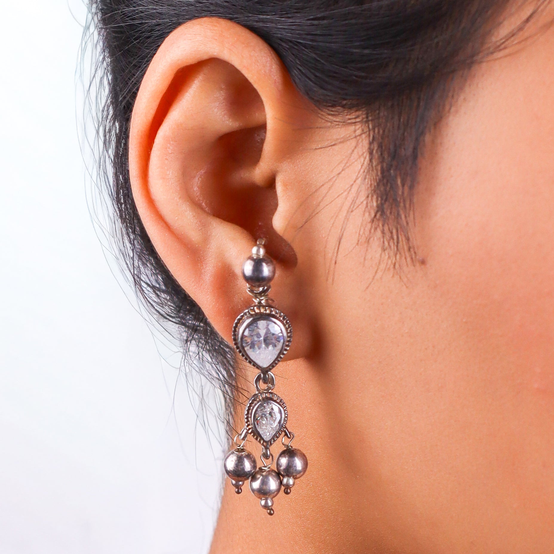 CZ Tanmani Earrings | 92.5 Sterling Silver