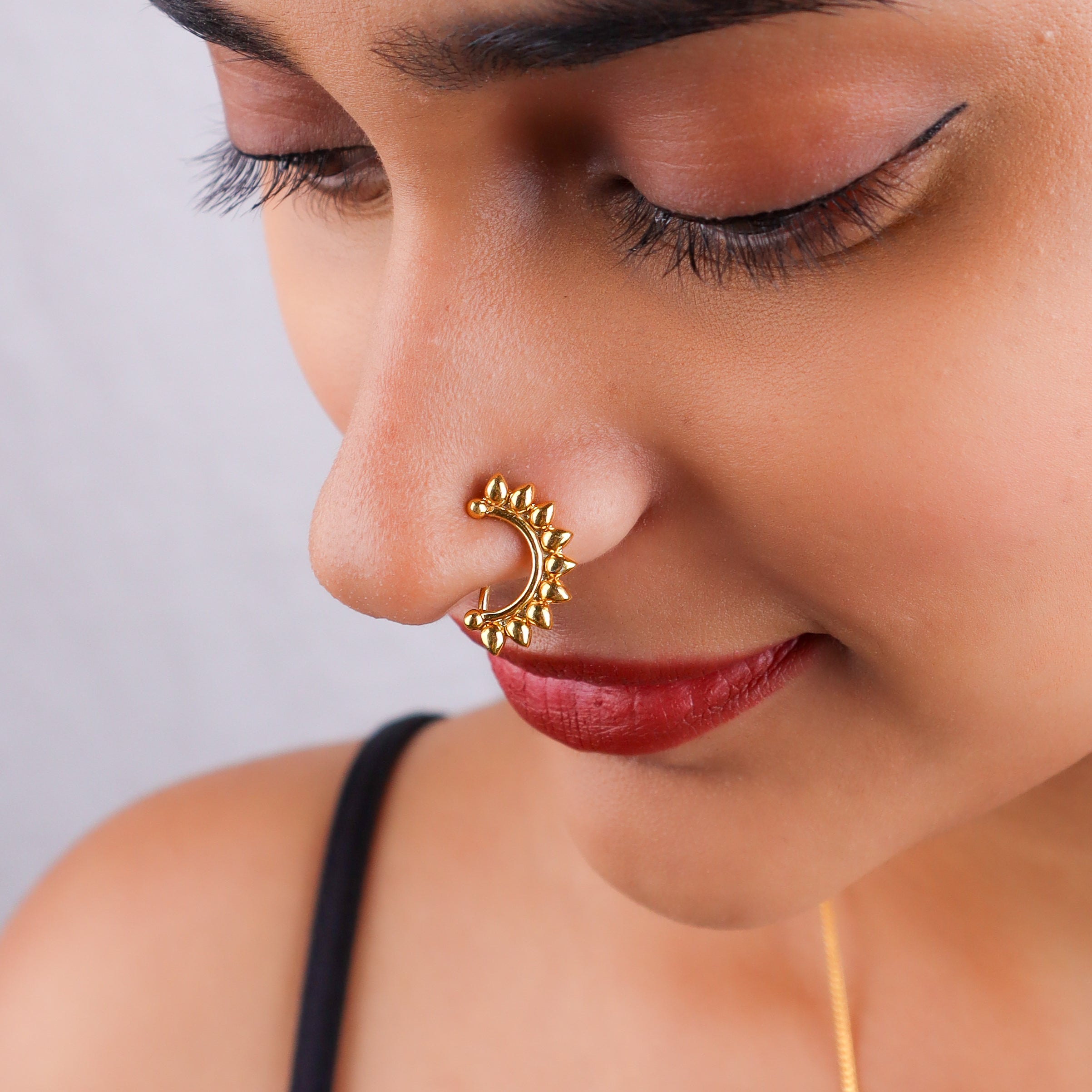 Petals Nath (Left, Clip-On) | 22K Gold-Plated