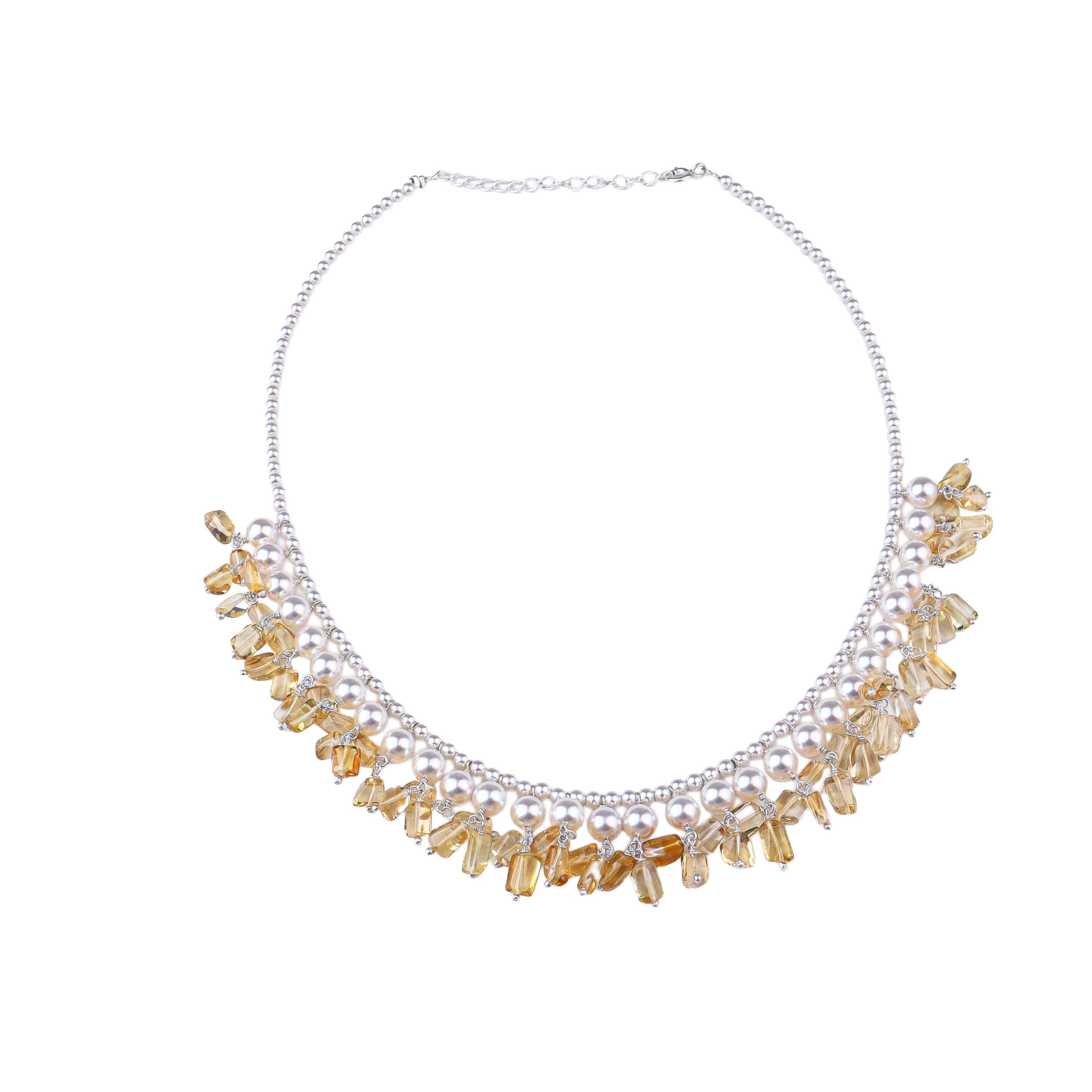 Luxe Necklace - Pearl & Citrine