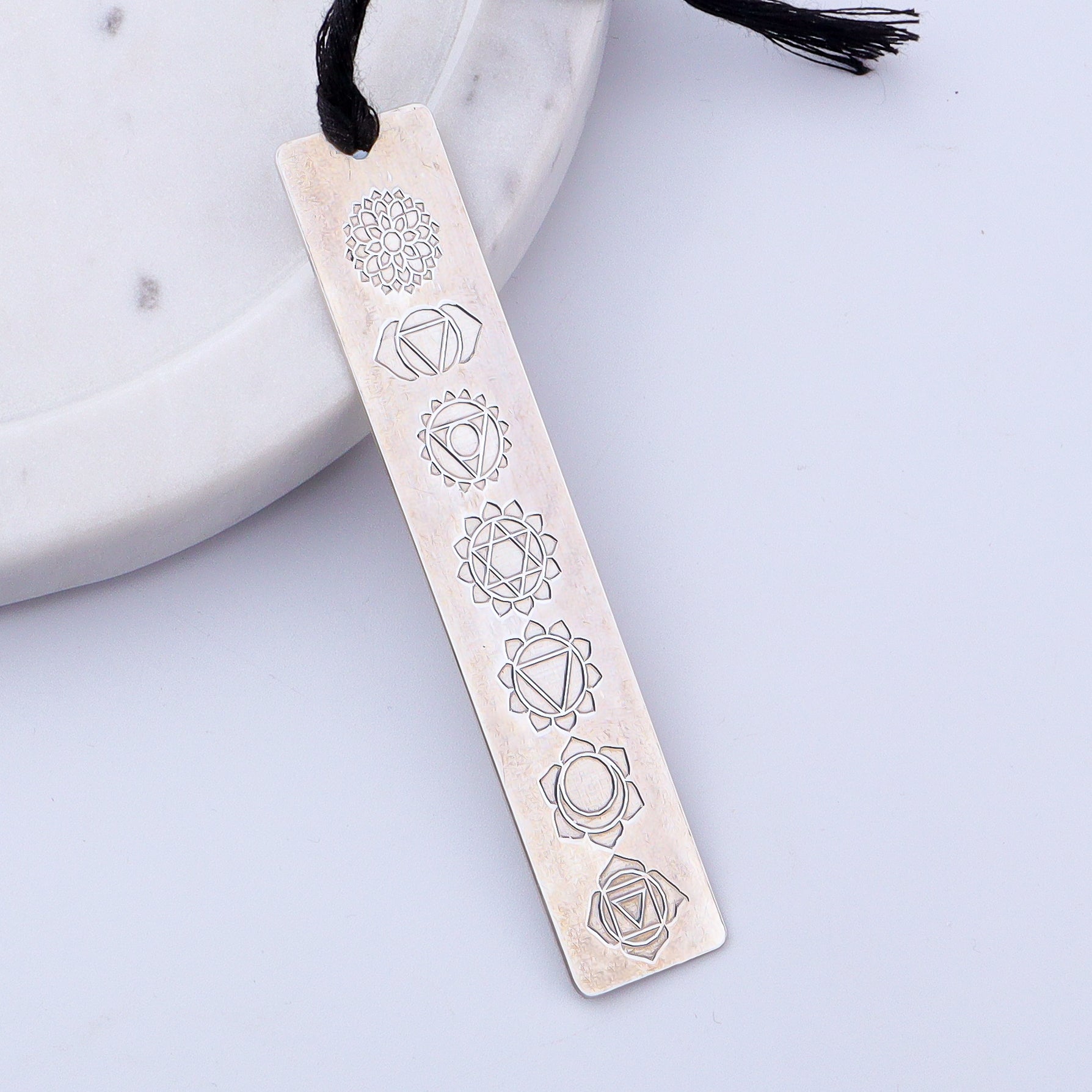 7 Chakras Silver Bookmark