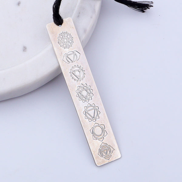 7 Chakras Silver Bookmark