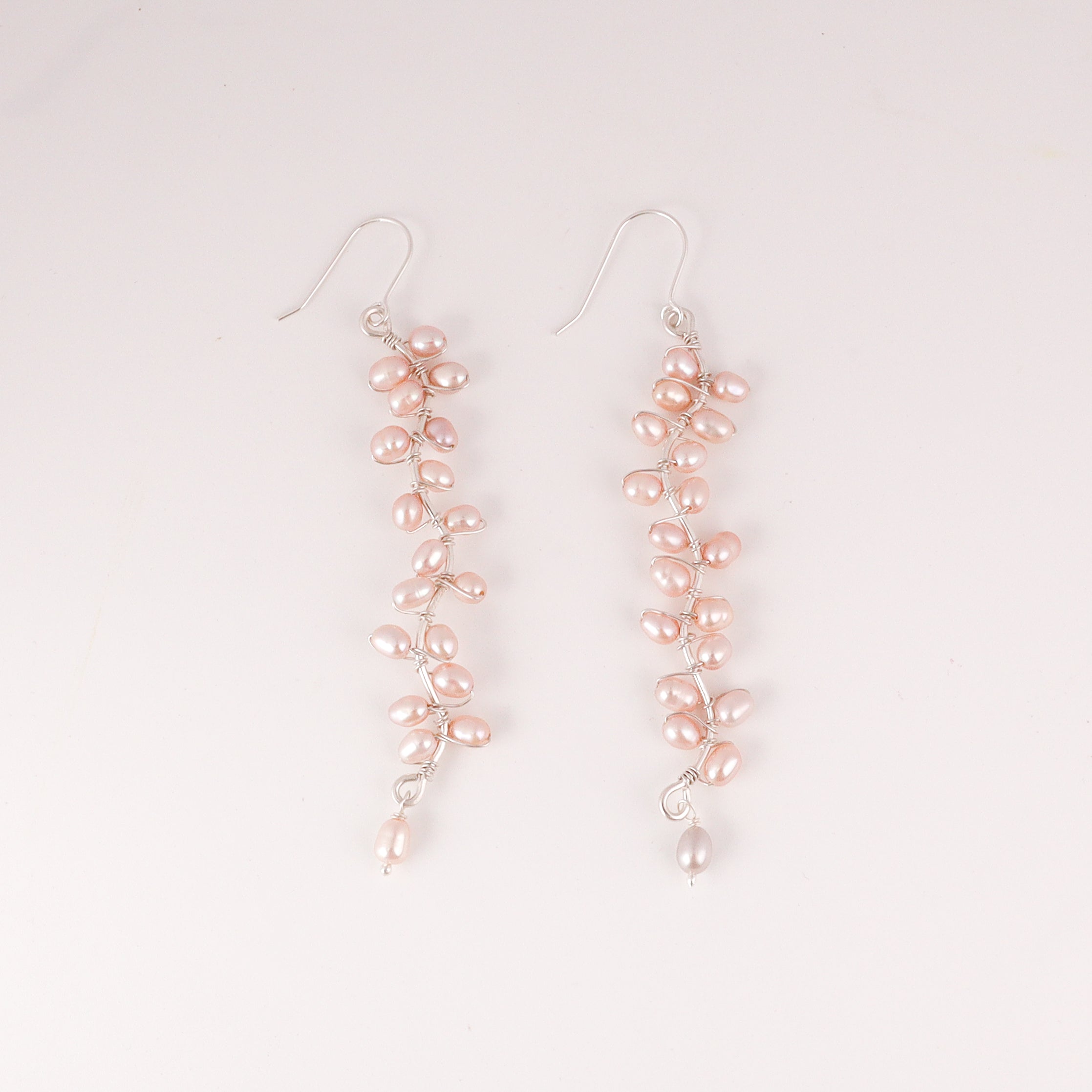 Heliconia Pearl Flower Earrings