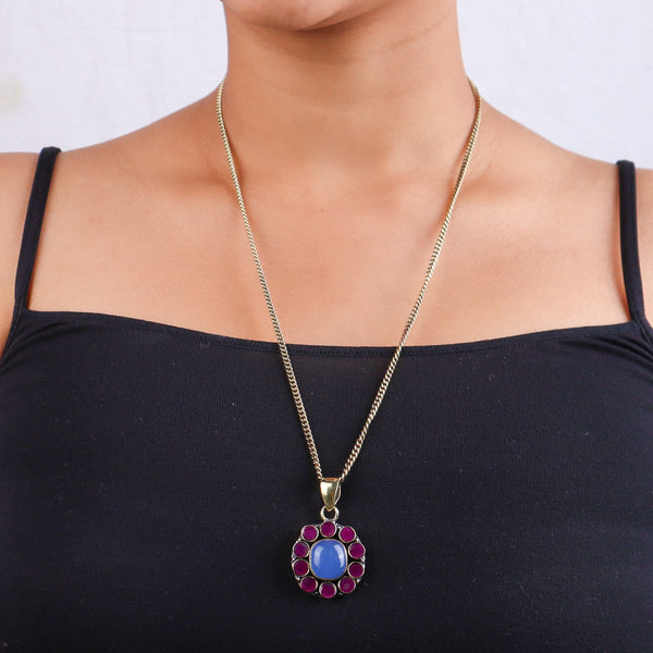 Brass Fashion Pendant & Earrings Set without Chain