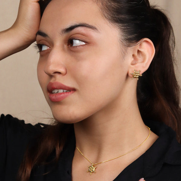 Kudi Nakshatra Pendant Set |  92.5 Silver | 22K Gold Plated