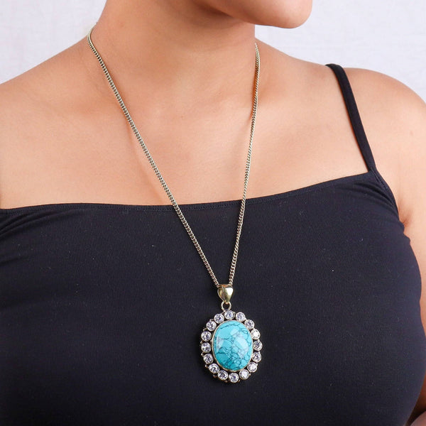 Brass Fashion Pendant & Earrings Set without Chain