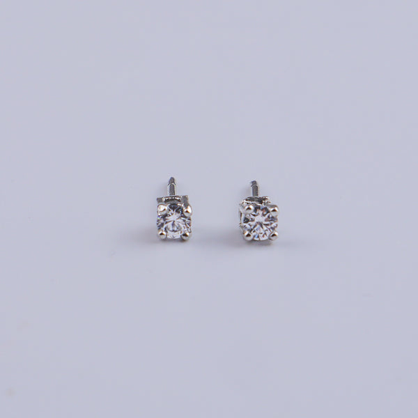 Silver CZ Tiny Round Shape Set