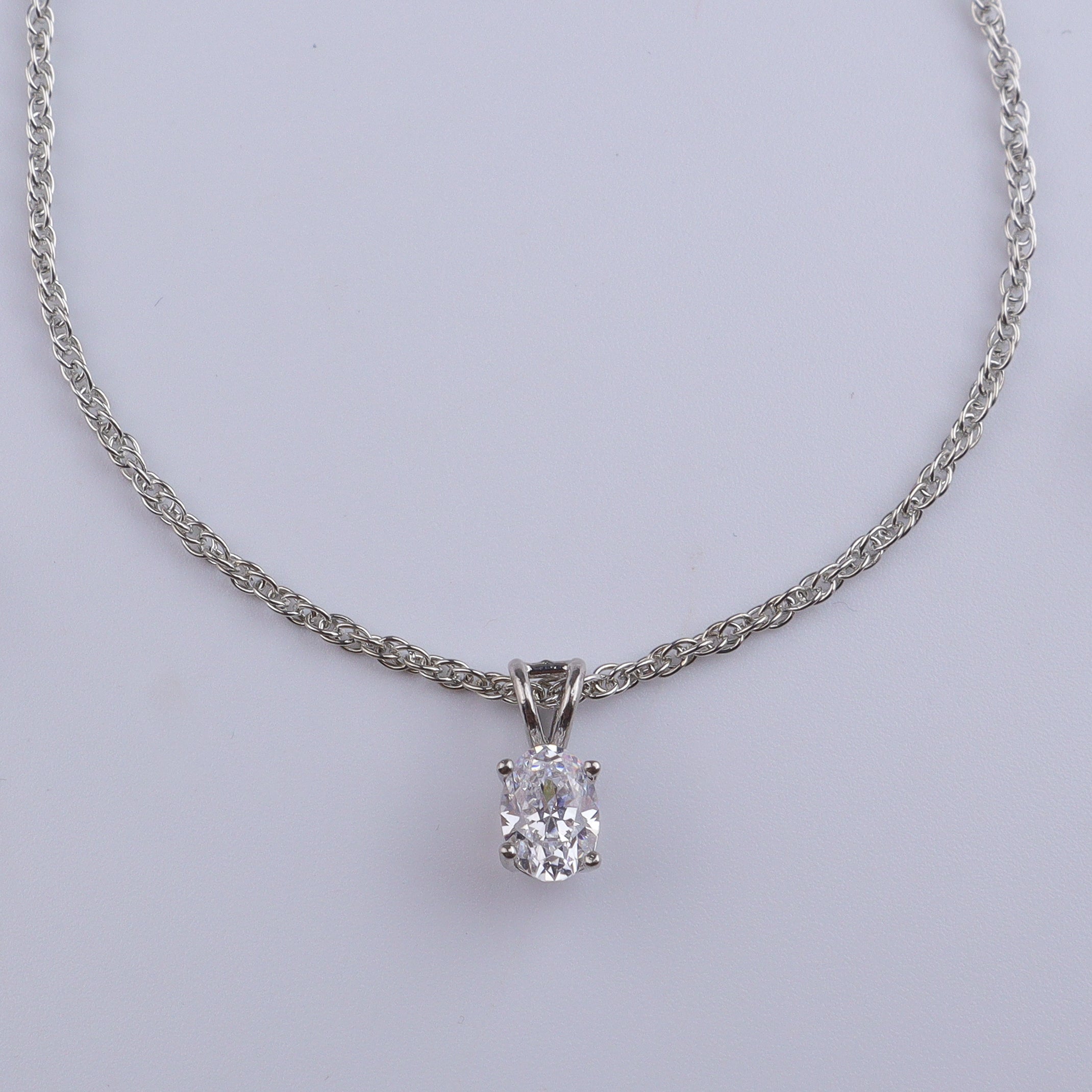 Silver CZ Tiny Oval Shape Set