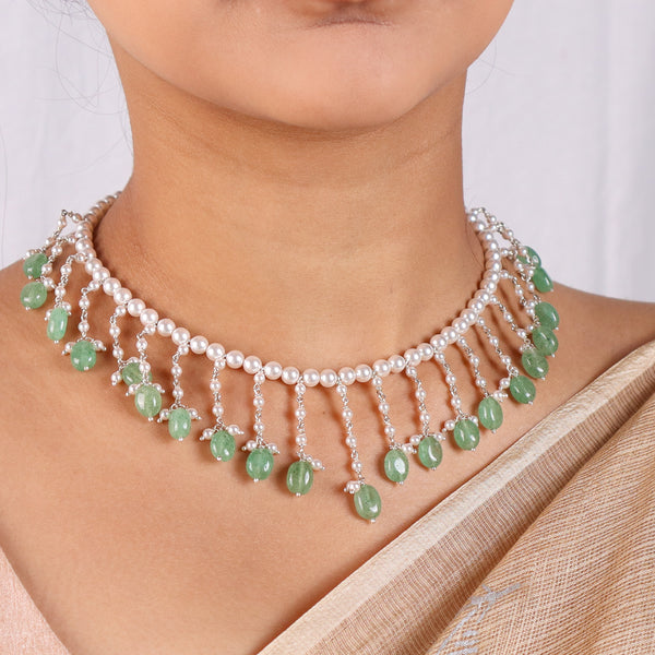Luxe Necklace - Pearls and Russian Quartz