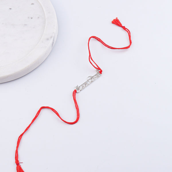Om Namah Shivay Silver Rakhi