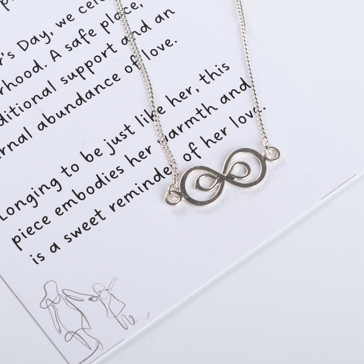 Mother & Me (Infinity Flat Pendant) Necklace