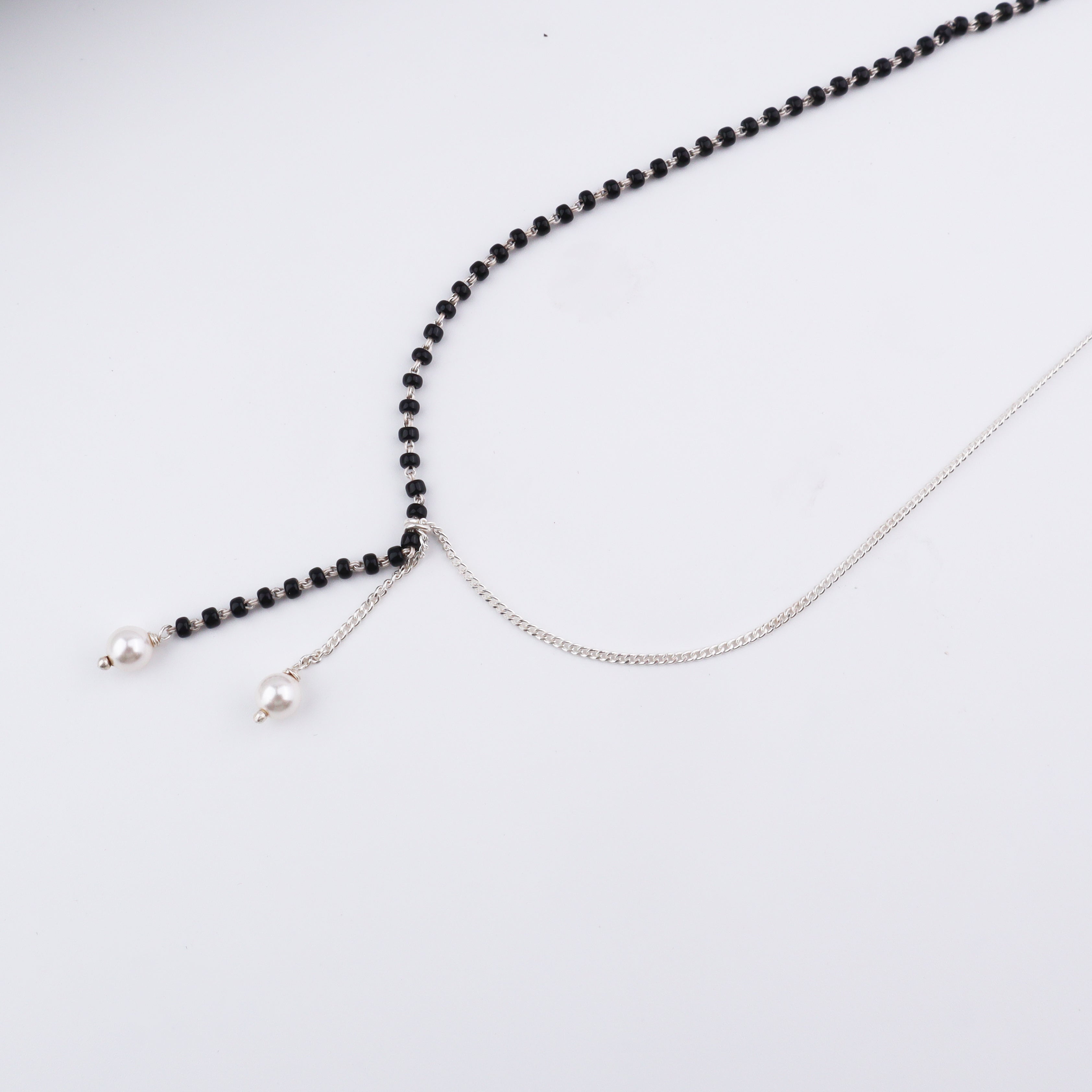 Handmade Silver Mangalsutra with Pearls