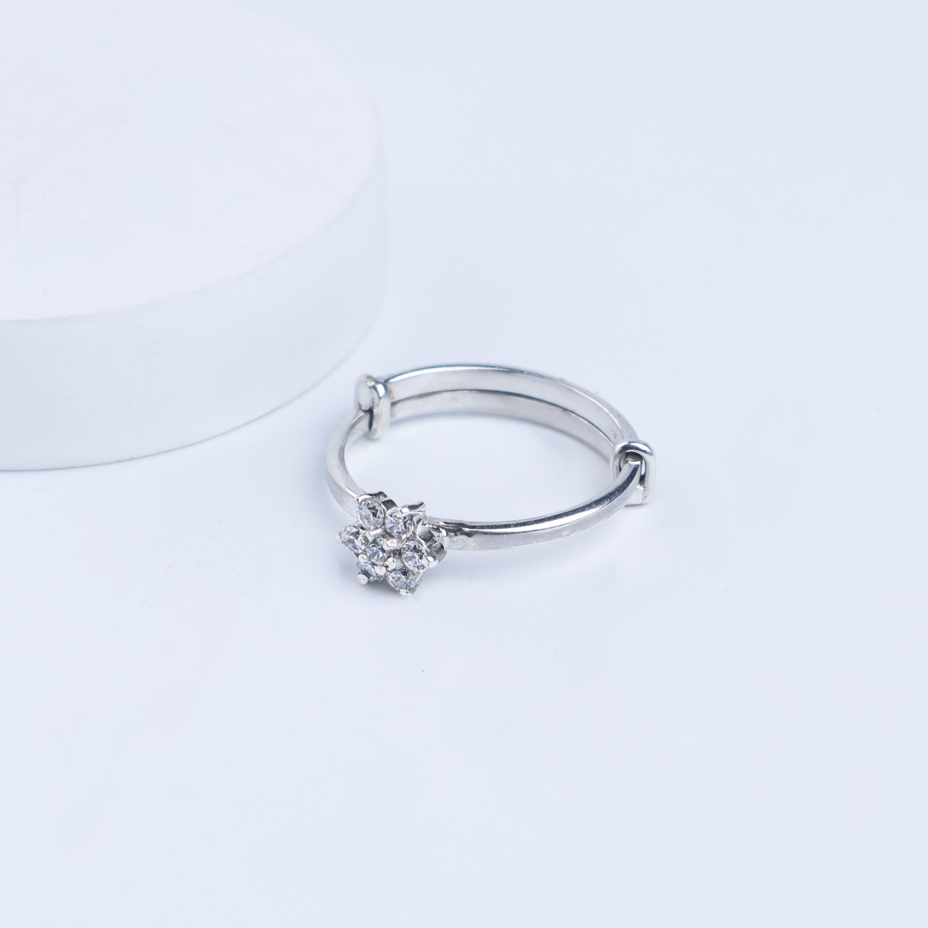 Flower Ring Big | CZ | 92.5 Silver