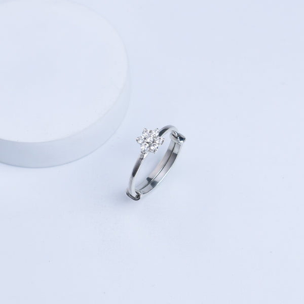 Flower Ring Small | CZ | 92.5 Silver