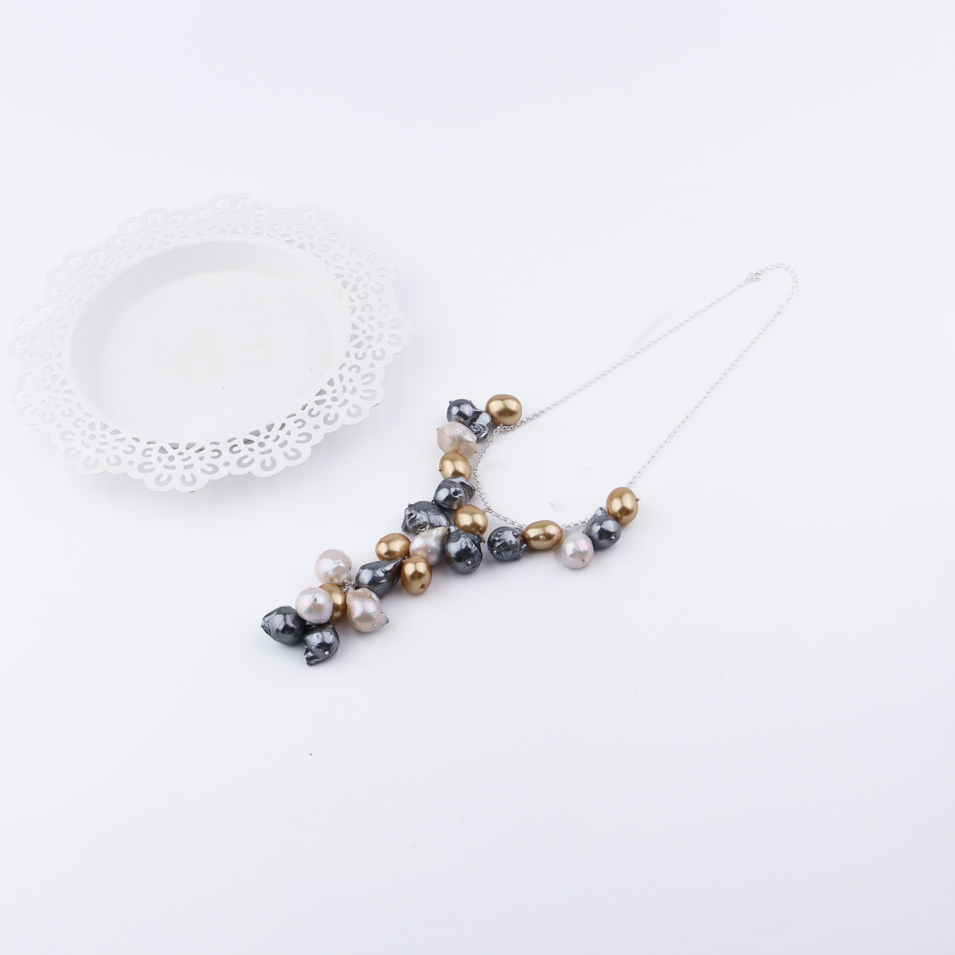 Luxe Necklace - Baroque Pearls