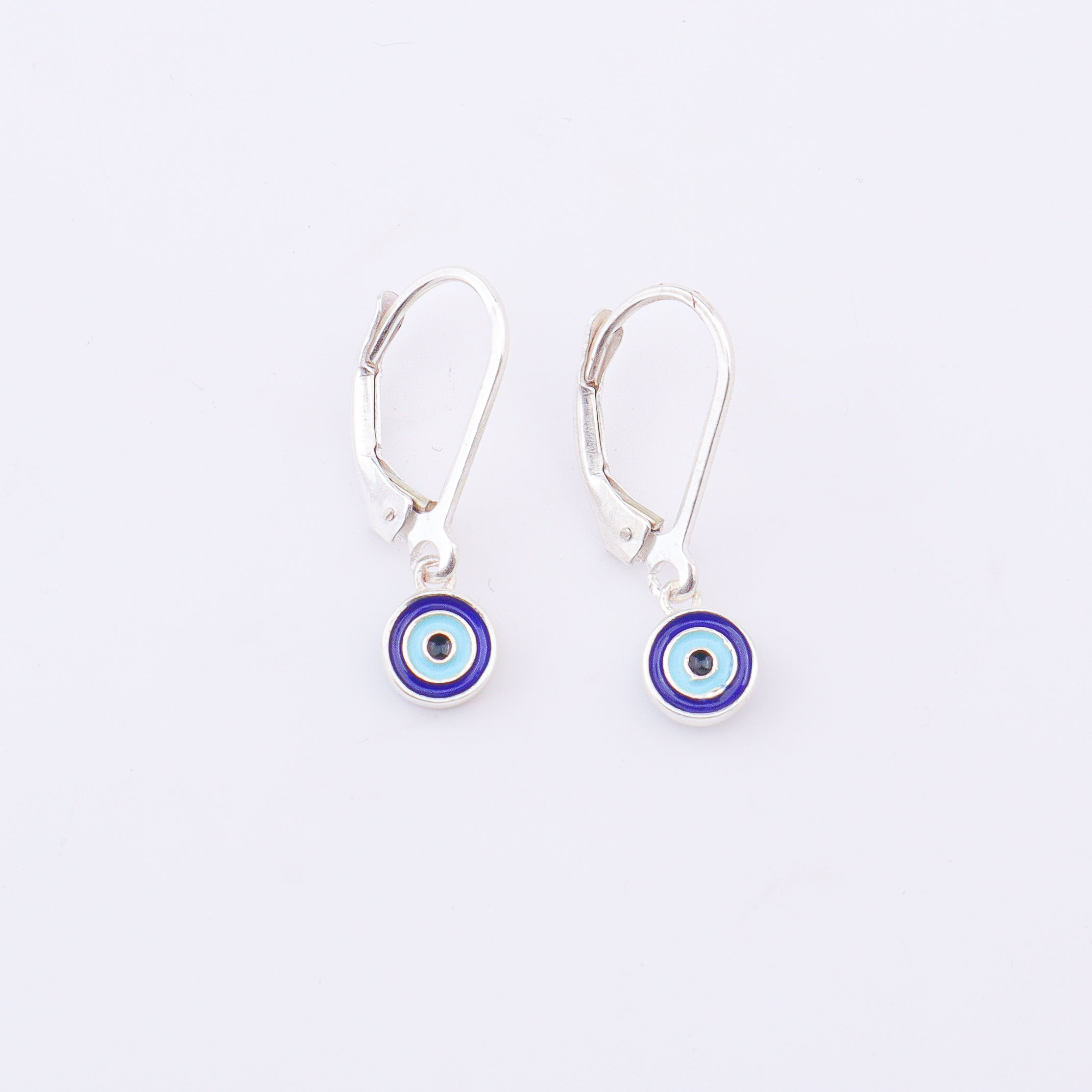 Enamel Evil Eye Dangler Earrings
