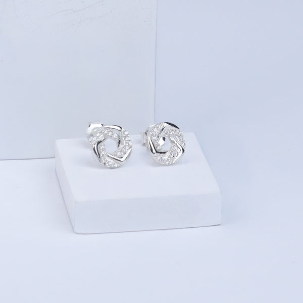 Spiral Set With Chain | CZ | 92.5 Silver