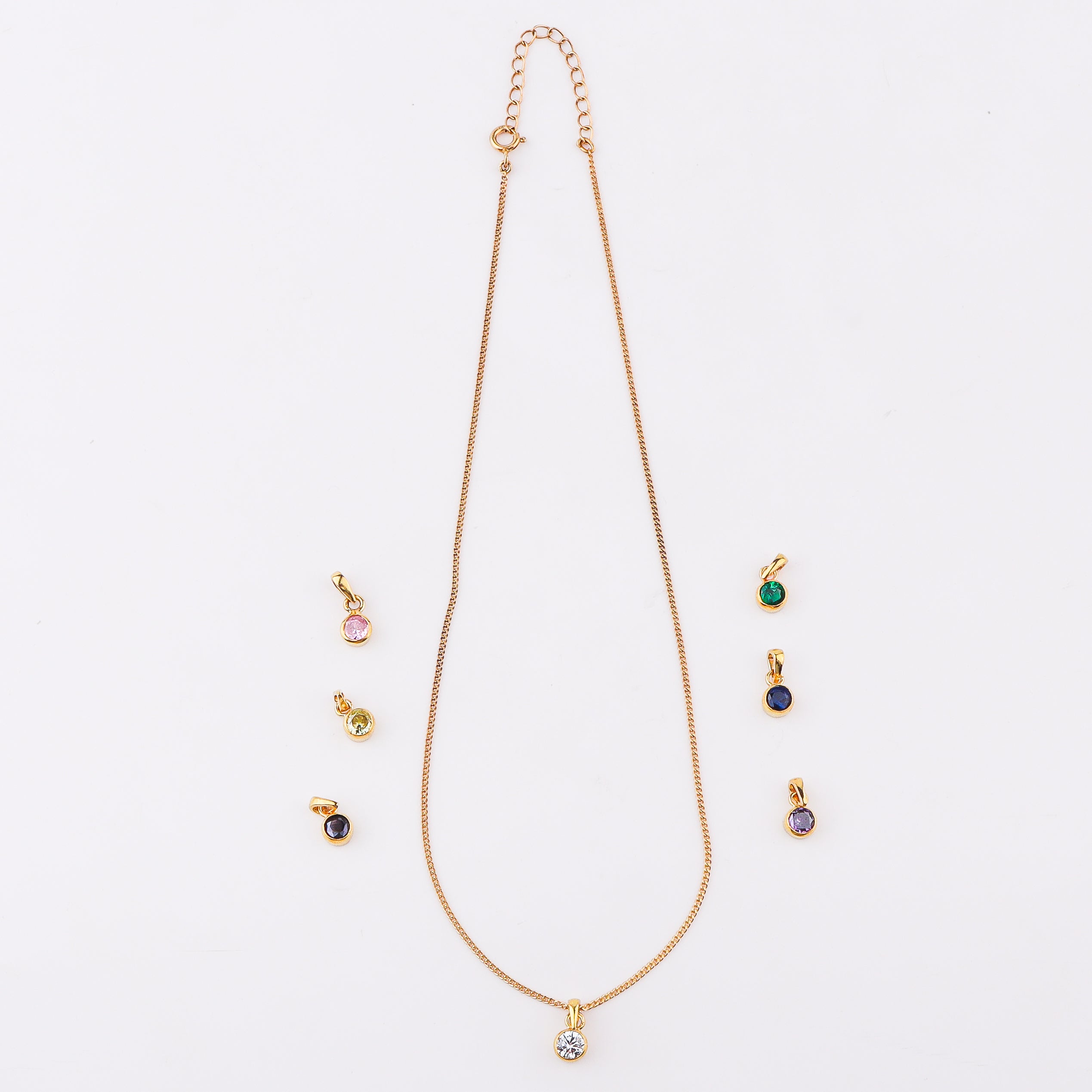 Rainbow CZ Pendant Pack | 22K Gold-Plated