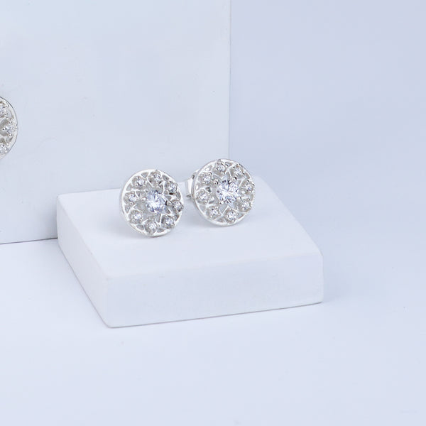Studded Set With Chain | CZ | 92.5 Silver