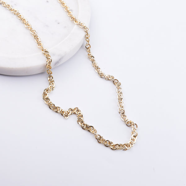 22K Gold Plated Brass Fashion Necklace