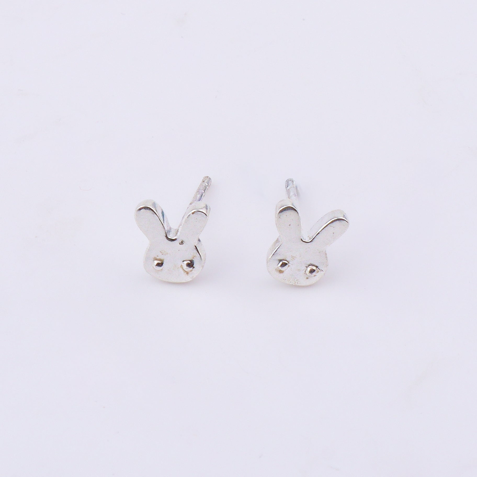 Silver Rabbit Studs