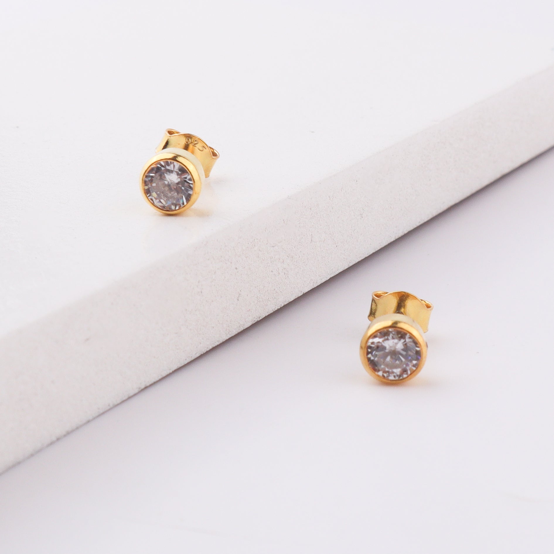 The Rainbow Silver Studs Set | 22K Gold-Plated