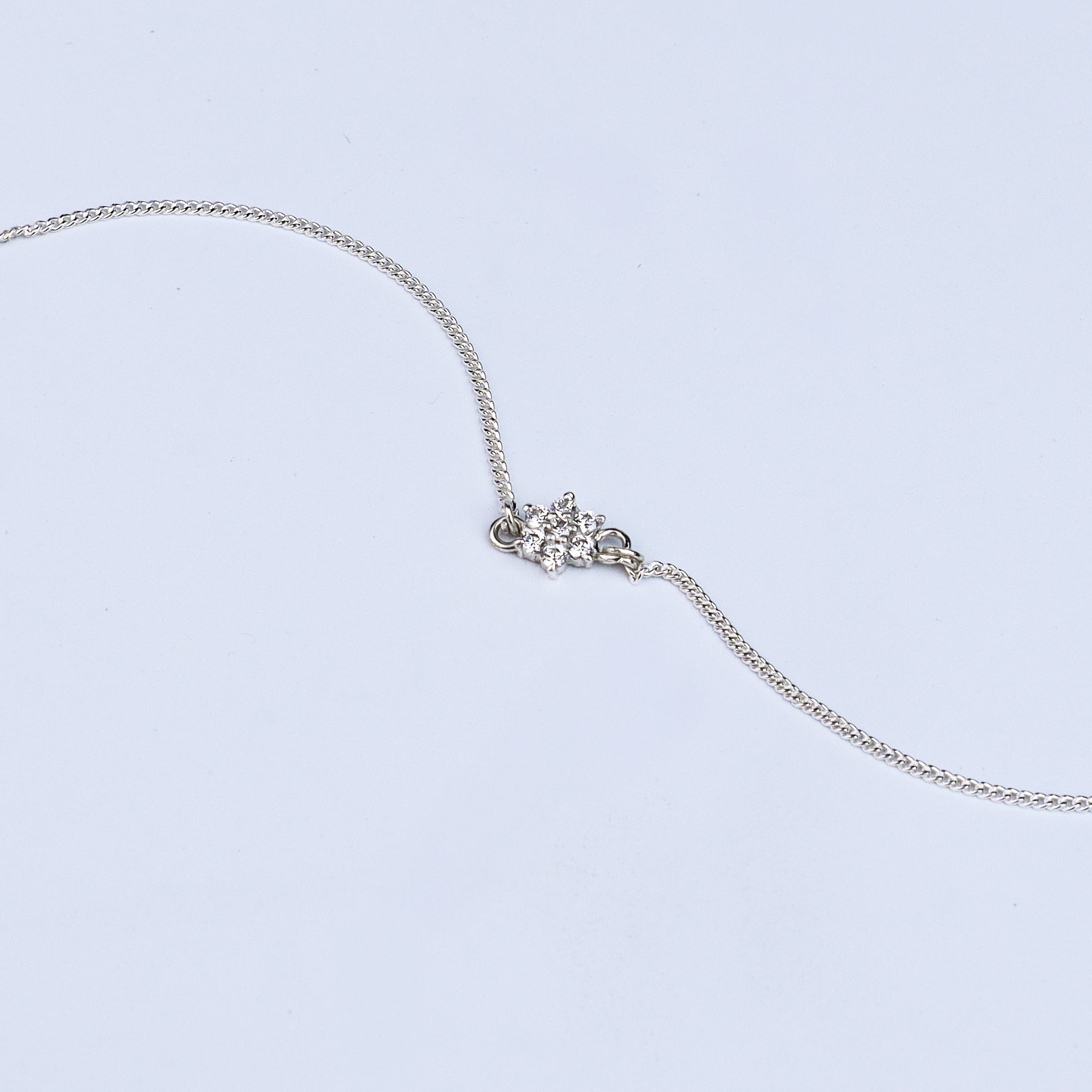 Single Flower Motif Bracelet | CZ | 92.5 Silver