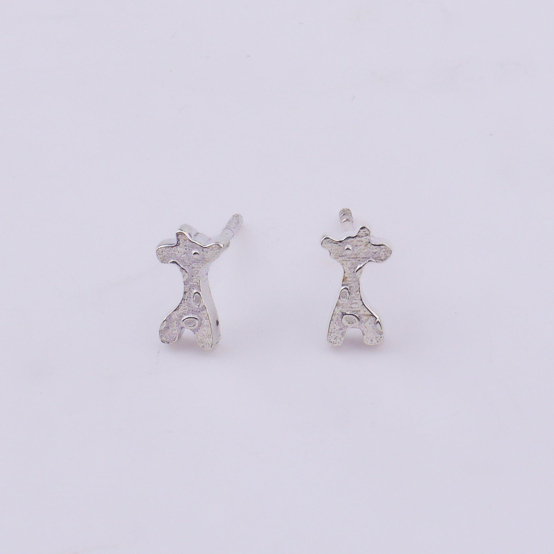 Silver Giraffe Studs