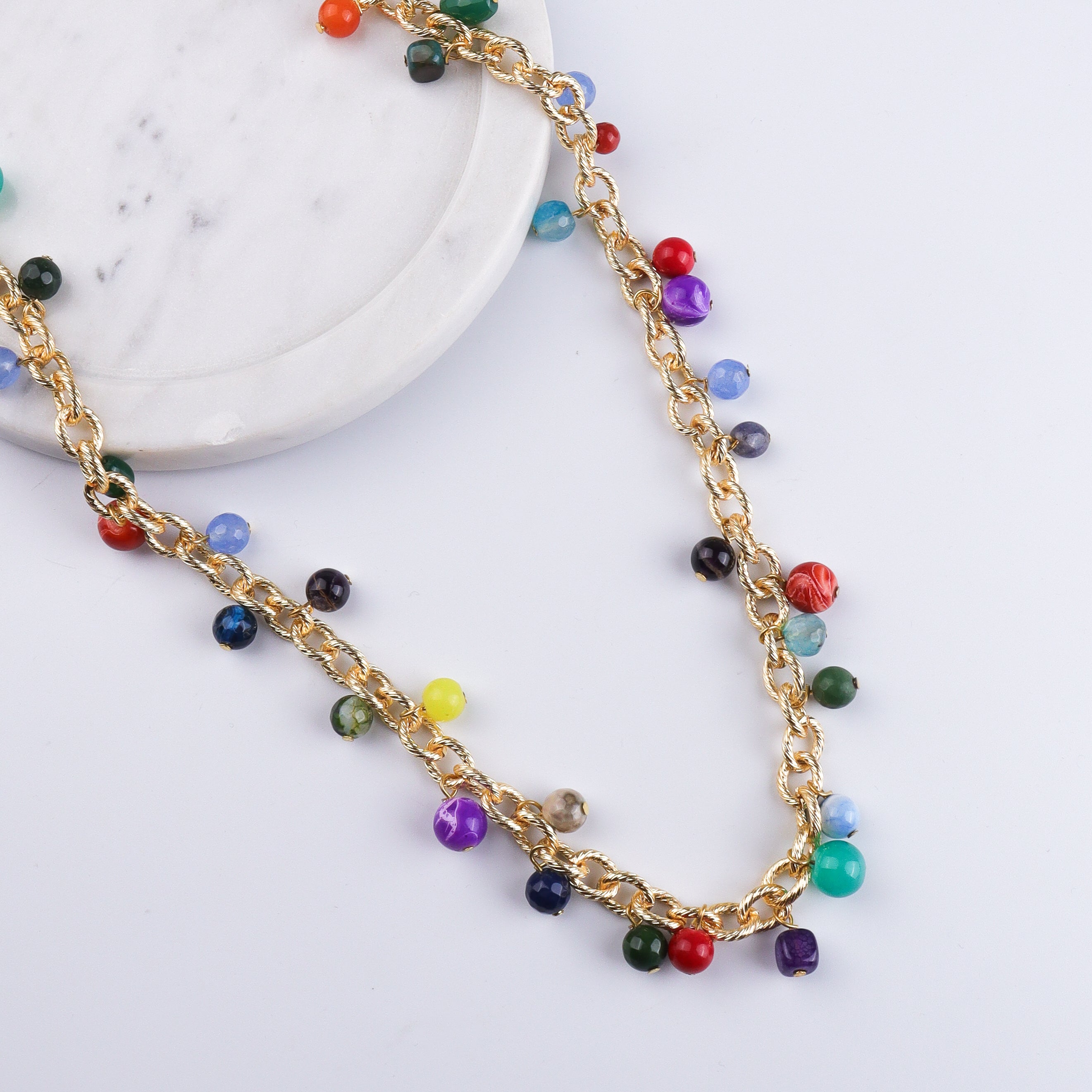 22K Gold Plated Brass Fashion Necklace