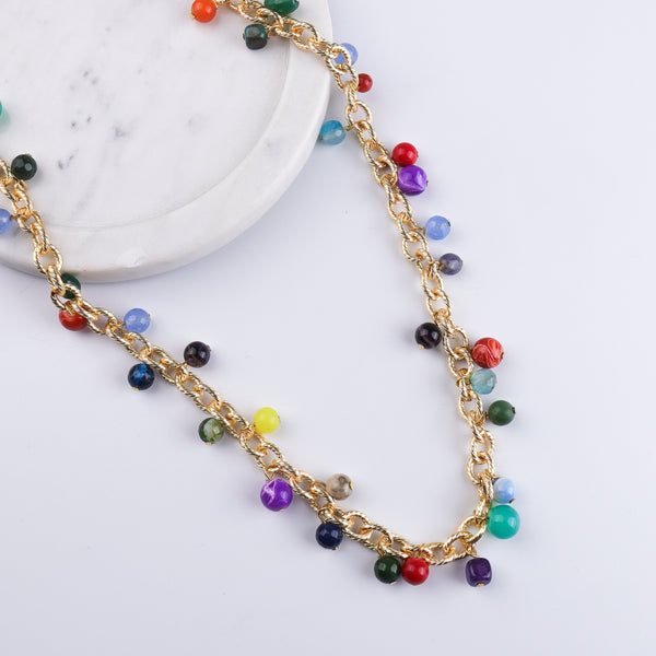 22K Gold Plated Brass Fashion Necklace