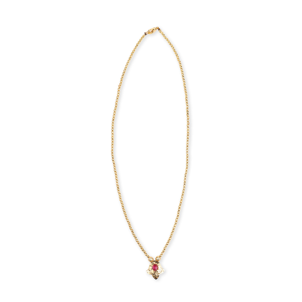 22K Gold Plated Fashion Flower Drop Necklace
