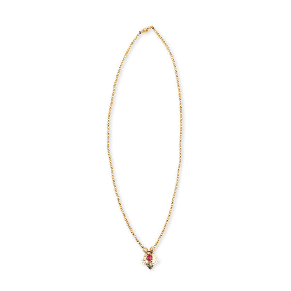 22K Gold Plated Fashion Flower Drop Necklace