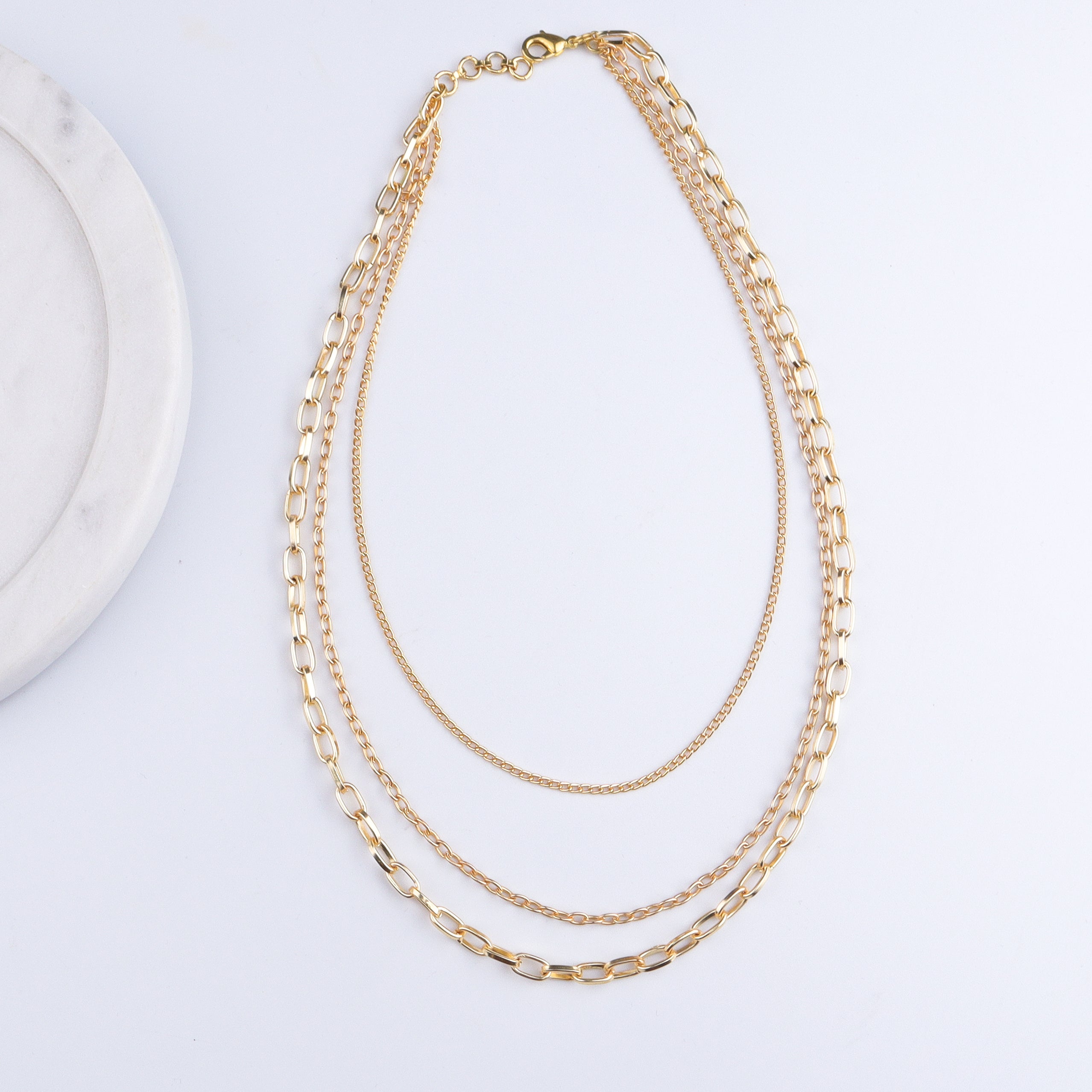 22K Gold Plated Brass Fashion Necklace