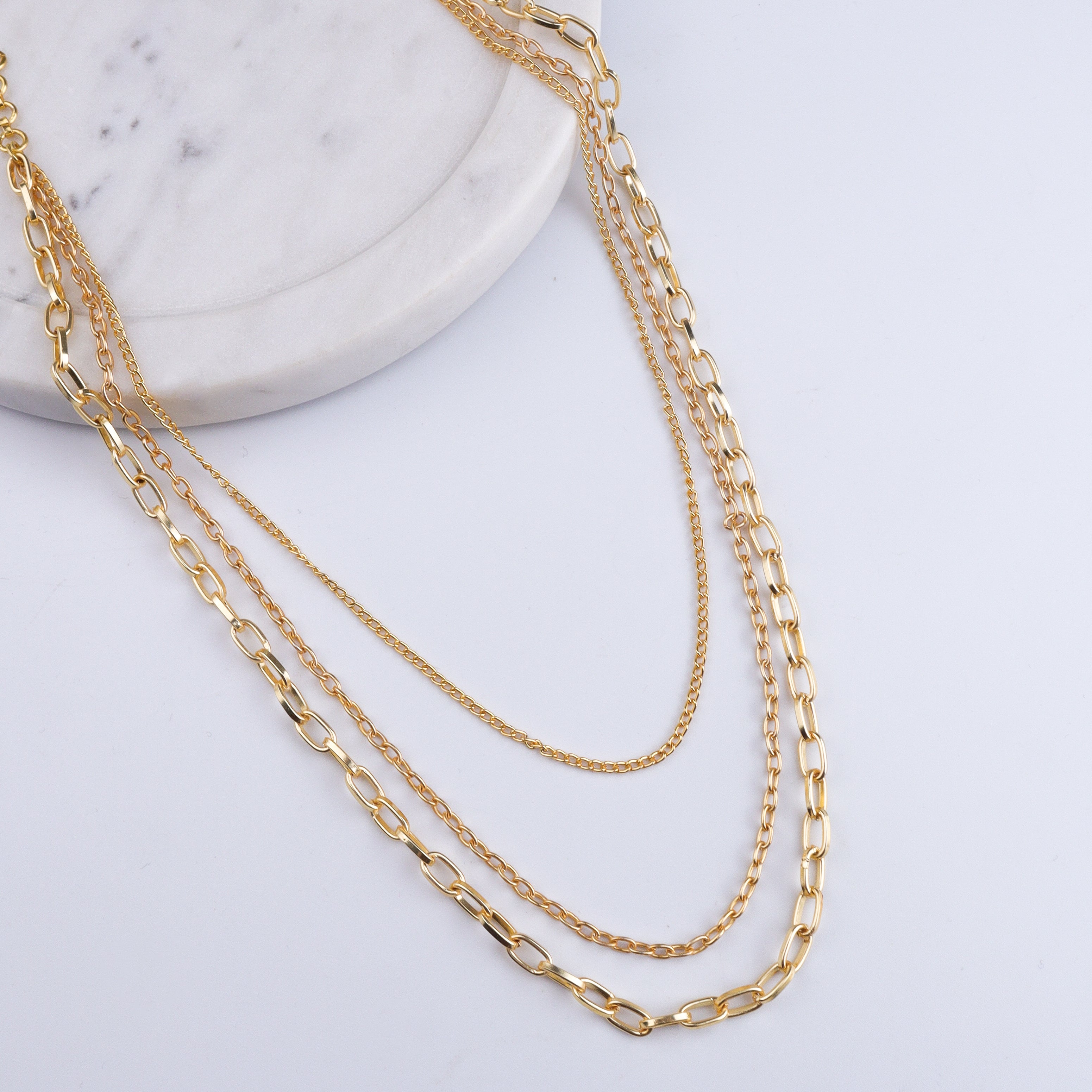 22K Gold Plated Brass Fashion Necklace
