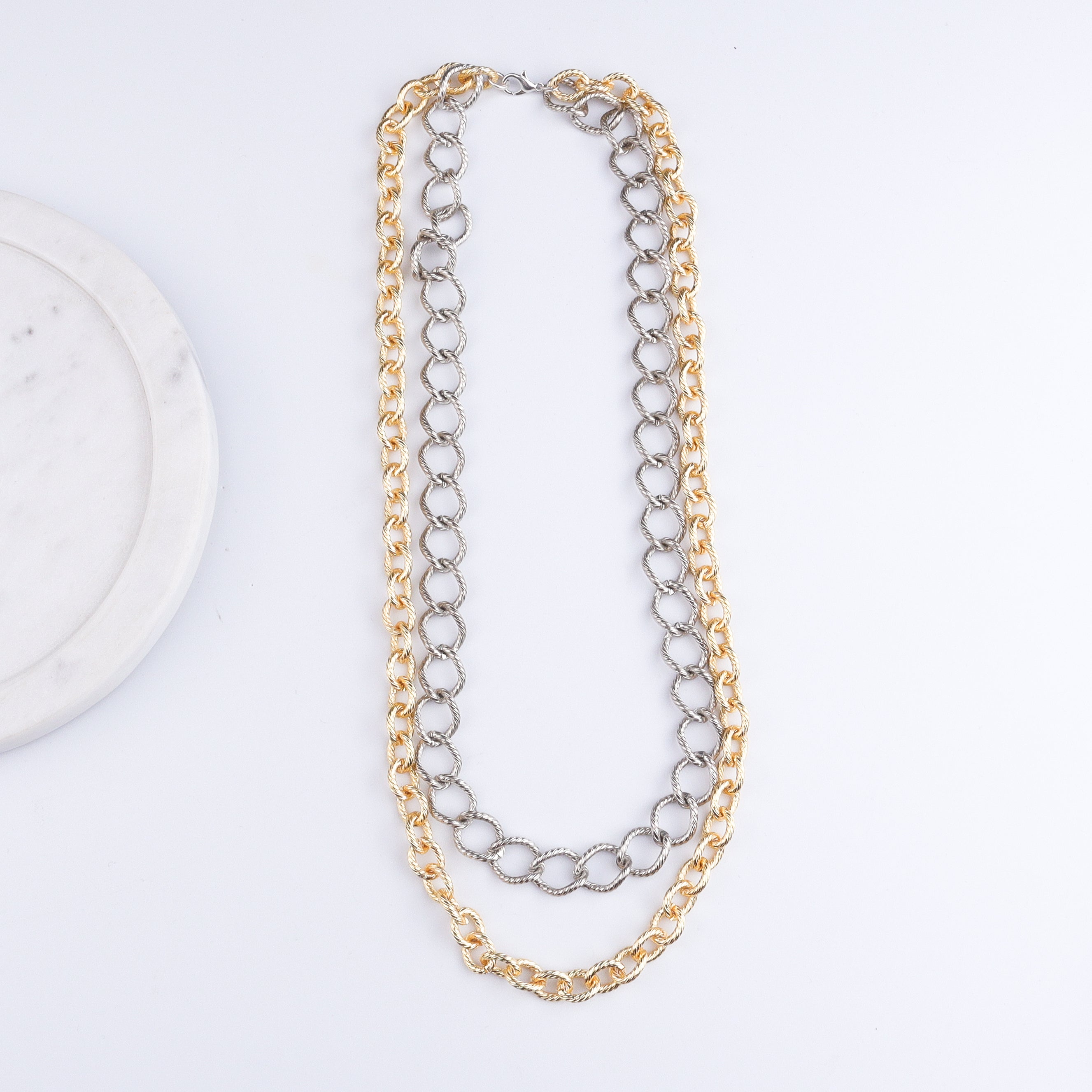 22K Gold Plated Brass Fashion Necklace