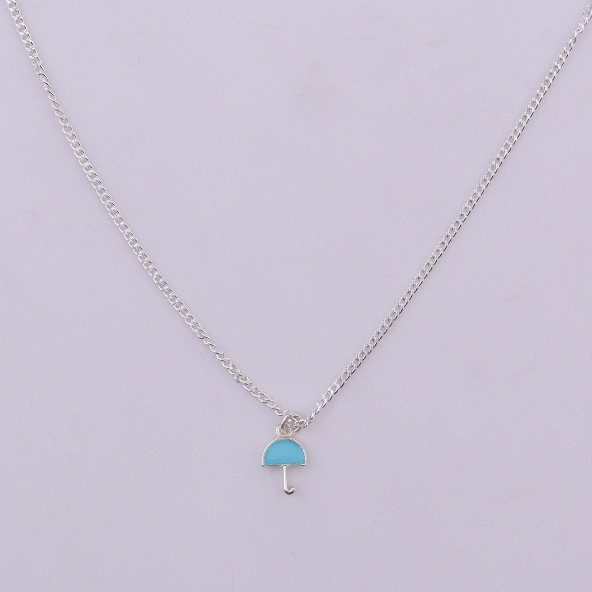 Enamel Umbrella Pendant Necklace