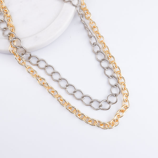 22K Gold Plated Brass Fashion Necklace