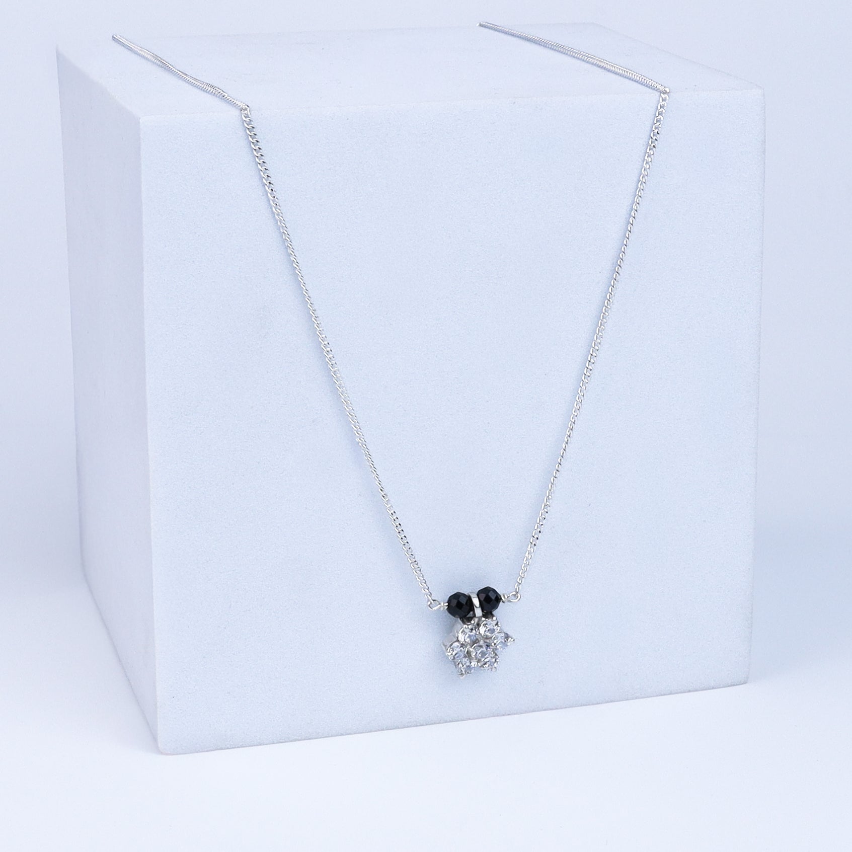 Small Single Flower Motif Chain Mangalsutra | CZ | 92.5 Silver