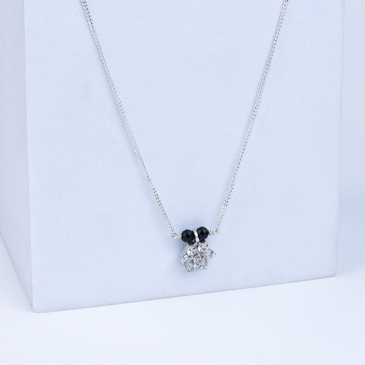 Small Single Flower Motif Chain Mangalsutra | CZ | 92.5 Silver