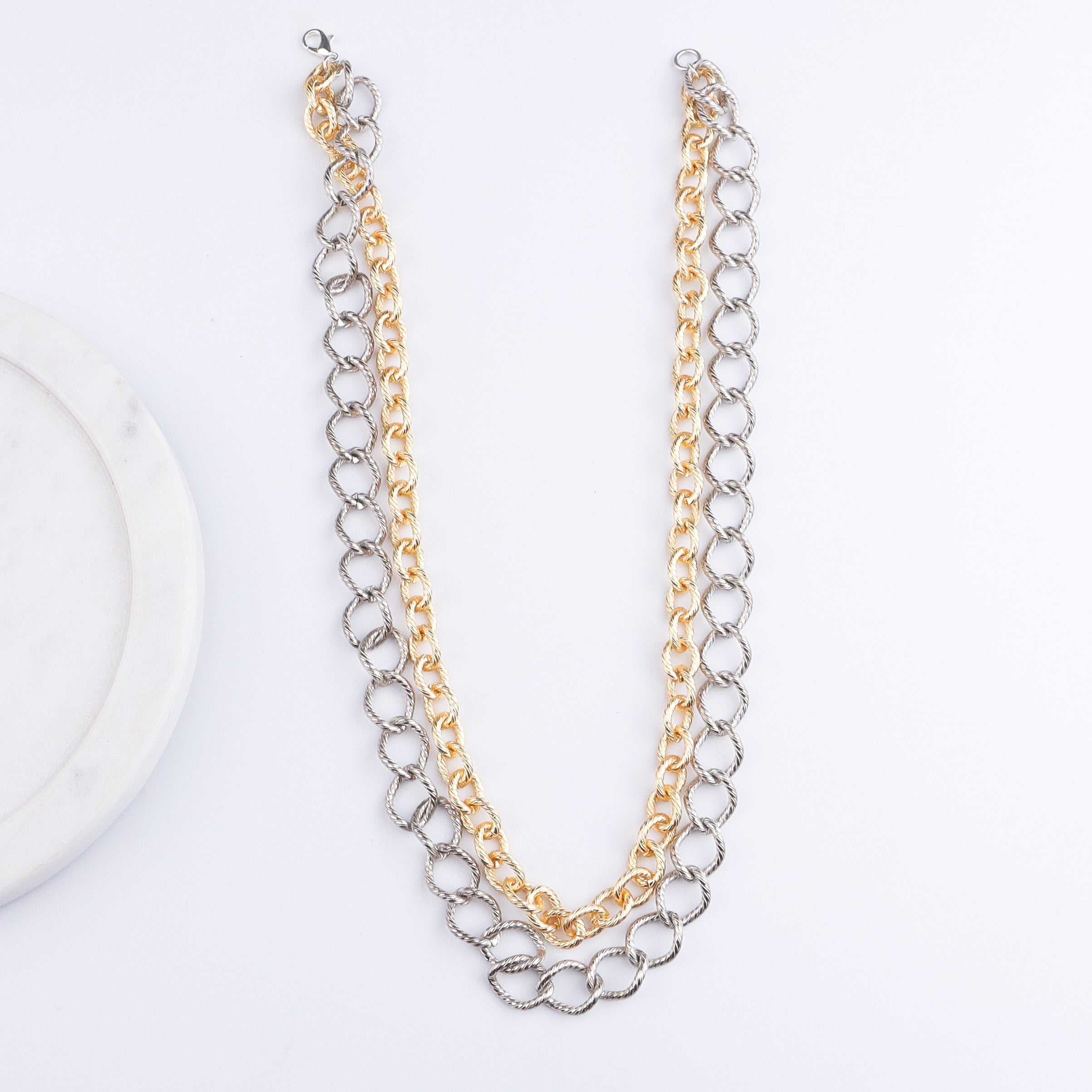 22K Gold Plated Brass Fashion Necklace