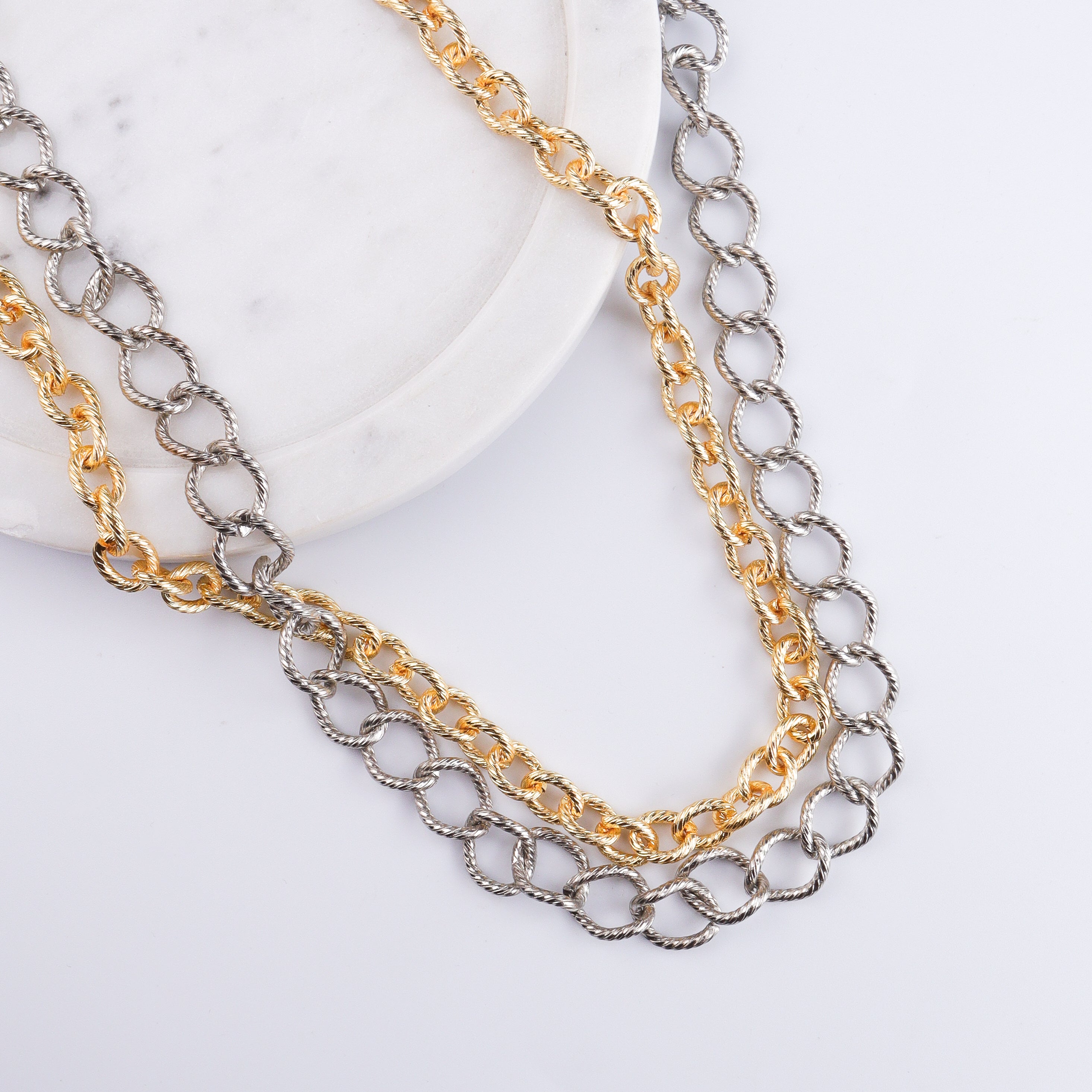 22K Gold Plated Brass Fashion Necklace