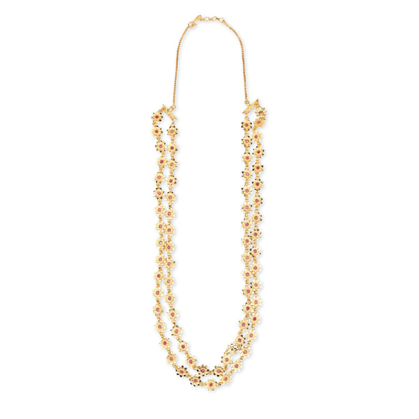 22K Gold Plated Fashion Bakul Haar – Double Layer