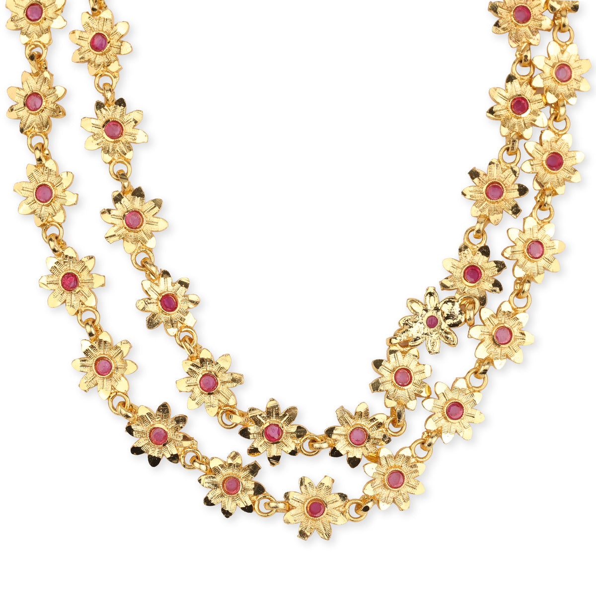 22K Gold Plated Fashion Bakul Haar – Double Layer