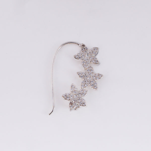 CZ flower nath  pierced (Small)