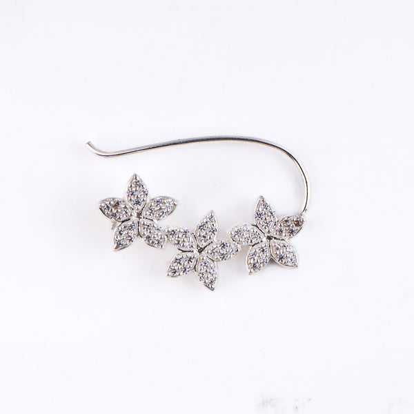 CZ flower nath  pierced (Small)