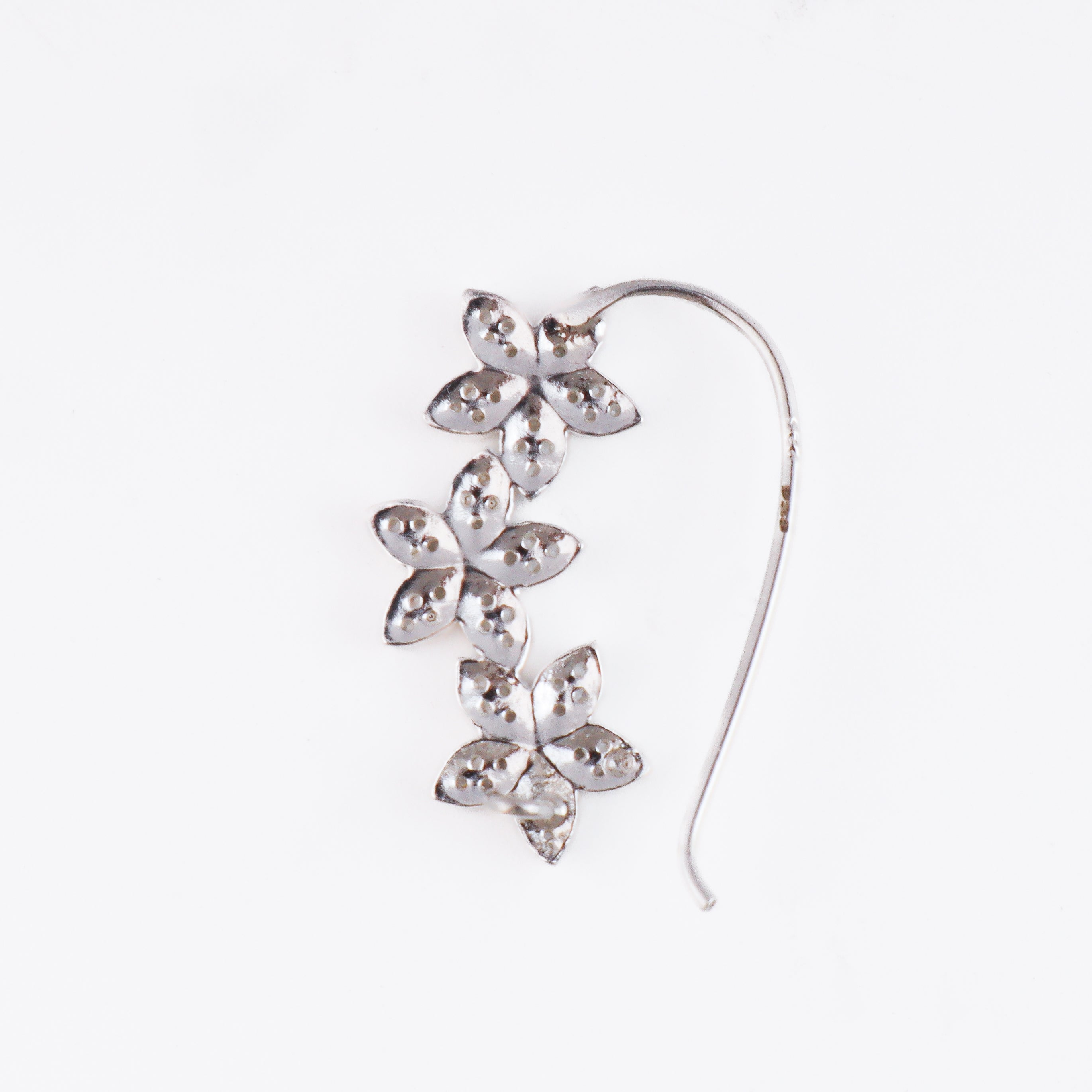 CZ flower nath  pierced (Small)