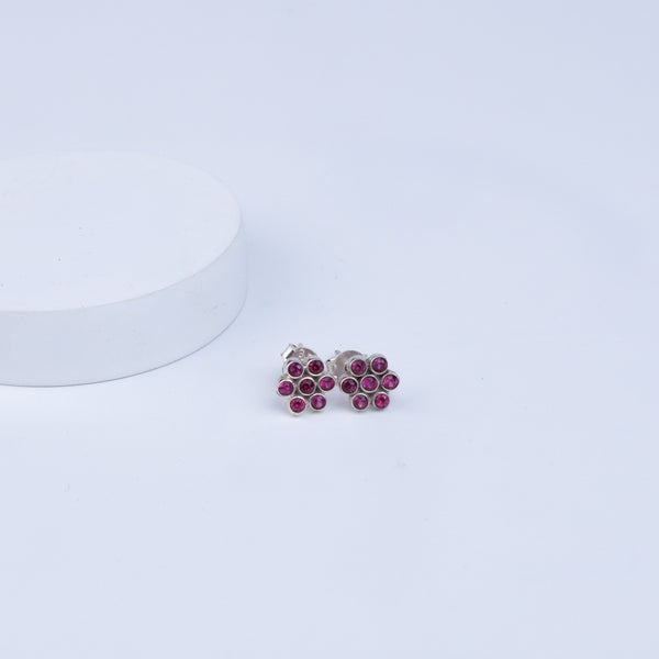 Silver Zircon Pink Kudi (Setting) | CZ | 92.5 Silver